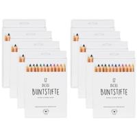 Dikke kleurpotloden - 8x - set van 12 stuks - hobby - knutselen - 17 cm