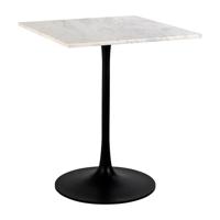 Richmond Bistrotafel 'Carlten' Marmer, 65 x 65cm, kleur Wit