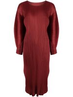 Pleats Please Issey Miyake robe mi-longue November à plis - Rouge - thumbnail