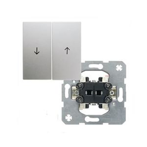 Berker S1 jaloezieschakelaar met drukknop aluminium