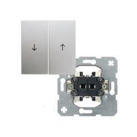 Berker S1 jaloezieschakelaar met drukknop aluminium