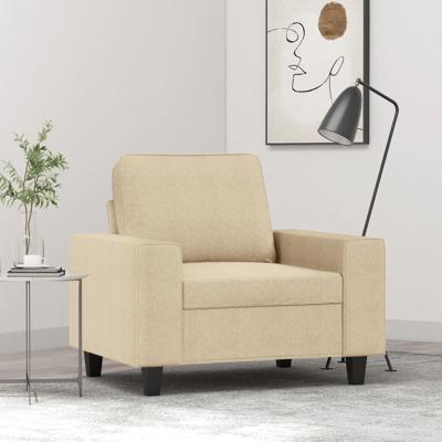 Fauteuil 60 cm stof crmekleurig