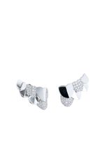 Fred boucles d'oreilles Une Île D'or en or blanc 18ct serties de diamants - Argent