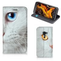 Samsung Galaxy Xcover 4s | Hoesje maken | Witte Kat Samsung Galaxy Xcover 4s | Hoesje maken | Witte Kat