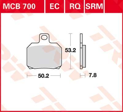 TRW Remblokken, en remschoenen voor de moto, MCB700RQ Carbon