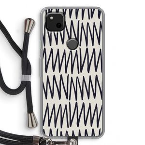 Marrakech Zigzag: Pixel 4a Transparant Hoesje met koord