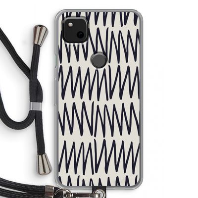 Marrakech Zigzag: Pixel 4a Transparant Hoesje met koord