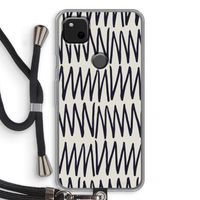 Marrakech Zigzag: Pixel 4a Transparant Hoesje met koord