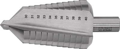 Promat Getrapte boor | boorbereik 30-40 mm | HSS met rechte groef | snedeaantal 2 tredenaantal 11 - 4000862086 4000862086