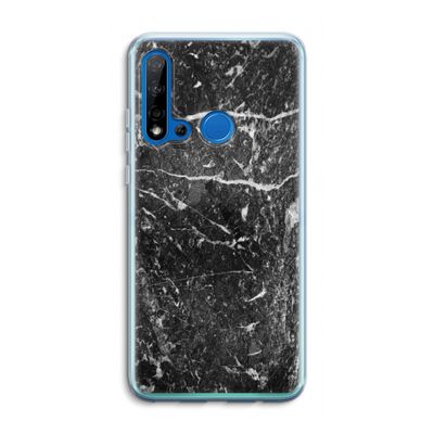 Zwart marmer: Huawei P20 Lite (2019) Transparant Hoesje