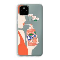 Peach please!: Google Pixel 5 Transparant Hoesje
