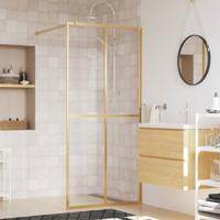 Inloopdouchewand transparant 80x195 cm ESG-glas goudkleurig