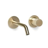 Blue Label Brondby Facet inbouw wastafelkraan 18 cm uitloop rond Geborsteld goud PVD Blue Label Brondby Facet inbouw wastafelkraan 18 cm uitloop rond Geborsteld goud PVD