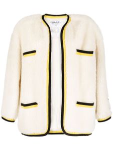 CHANEL Pre-Owned veste 1994 texturée - Blanc