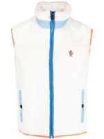 Moncler Grenoble gilet en polaire à patch logo - Blanc - thumbnail