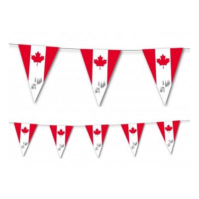 Canada vlaggenlijn - 5x - 3,5 meter - papier - decoratie slinger - Feestartikelen/versiering