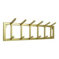 LOFT42 Kapstok Jaimy Single - Goud - 6 dubbele haken - 80x24x12