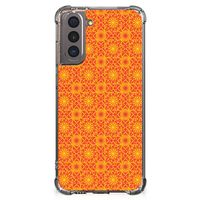 Samsung Galaxy S21 Doorzichtige Silicone Hoesje Batik Oranje