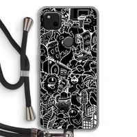Vexx Black City : Pixel 4a Transparant Hoesje met koord