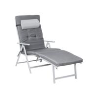 Ligstoel met matras van 6 cm dik