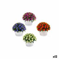 Decoratieve Bloem Boeket Plastic 14 x 12 x 14 cm (12 Stuks)