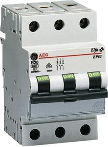 AEG installatie automaat 3 polig "EP63" B-karakteristiek B32 A