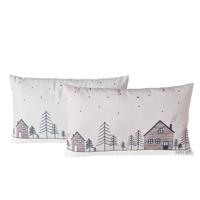 Boltze Home Kussen homewood huisjes 30x50cm