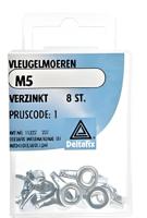 Vleugelmoer m5xvz 8st - Deltafix