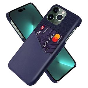 iPhone 14 Pro Max KSQ Hoesje met Kaartenzak - Blauw