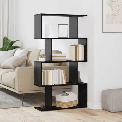 Boekenkast Zwart 70 x 24 x 129 cm Bewerkt hout