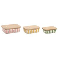 Lunchbox Home ESPRIT Geel Groen Koraal Kristal Borosilicaatglas Strepen Modern 1 L 660 ml Lunchbox Home ESPRIT Geel Groen Koraal Kristal Borosilicaatglas Strepen Modern 1 L 660 ml