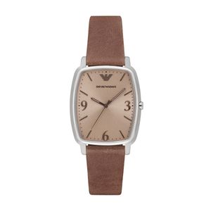 Horlogeband Armani AR2489 Leder Bruin 18mm