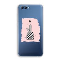 Zwart-wit cactus: Honor 10 Transparant Hoesje