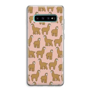 Alpacas: Samsung Galaxy S10 Plus Transparant Hoesje