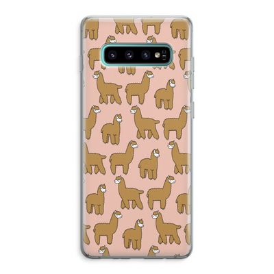 Alpacas: Samsung Galaxy S10 Plus Transparant Hoesje