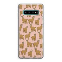 Alpacas: Samsung Galaxy S10 Plus Transparant Hoesje