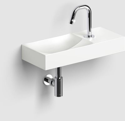 Clou Vale Fontein Krg. Rechts 45x19x7 cm Mat Wit