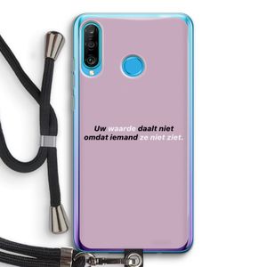 uw waarde daalt niet: Huawei P30 Lite Transparant Hoesje met koord