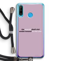 uw waarde daalt niet: Huawei P30 Lite Transparant Hoesje met koord
