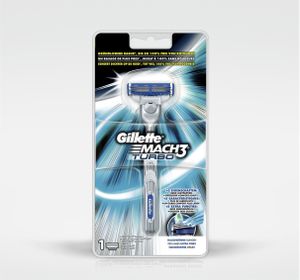 Gillette Mach3 Turbo scheerapparaat voor mannen Blauw, Wit, Zilver