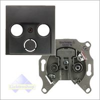 Berker S1 B1/B3 cai contactdoos EDC1000 met inzetplaat antraciet mat