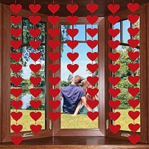 rode harten slinger Valentijnsdag rood hart hangende string slinger - Valentijnsdag decor - Valentijn decoraties - Valentijnsdag huwelijksverjaardag verjaardag feestartikelen Lightinthebox