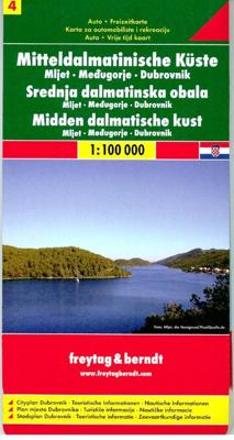 Wegenkaart - landkaart 4 Dalmatische Kust Mljet - Dubrovnik - Medugorje | Freytag & Berndt