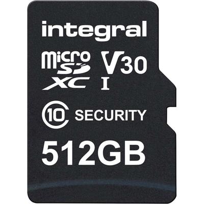 Integral 512 GB Security Camera microSD-kaart voor Dash Cams, Home Cams, CCTV, Body Cams & Drones - INMSDX512G10SE