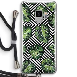 Geometrische jungle: Samsung Galaxy S9 Transparant Hoesje met koord
