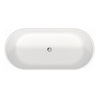 Vrijstaand Ligbad Duravit D-Neo 160x75x60 cm Met Overloop Mat Wit