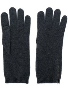 Brunello Cucinelli gants à ornements métalliques - Gris