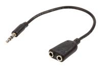 Valueline vlap22100b02 jack stereo audio verdeelkabel 3,5 mm mannelijk - 2x 3,5 mm vrouwelijk 0,20 m zwart Valueline vlap22100b02 jack stereo audio verdeelkabel 3,5 mm mannelijk - 2x 3,5 mm vrouwelijk 0,20 m zwart