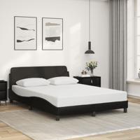 Bedframe met hoofdbord kunstleer zwart 120x200 cm - thumbnail