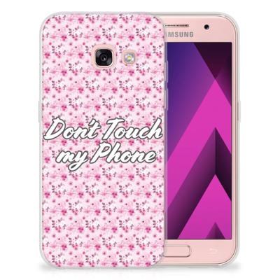 Samsung Galaxy A3 2017 Silicone-hoesje Flowers Pink DTMP Samsung Galaxy A3 2017 Silicone-hoesje Flowers Pink DTMP